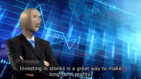 Stonks Meme Man Featuring Different Currencies GIF