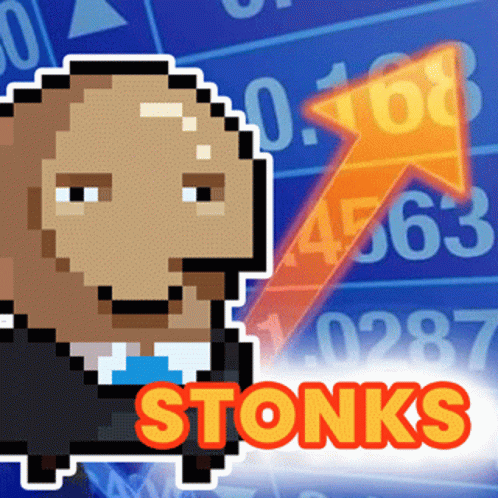 Stonks Meme Man Head Bopping GIF