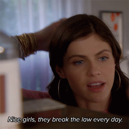 Stop Breaking The Law Alexandra Daddario GIF