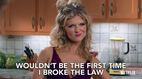 Stop Breaking The Law Arden Myrin GIF