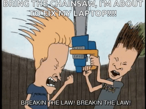 Stop Breaking The Law Beavis And Butt Head GIF