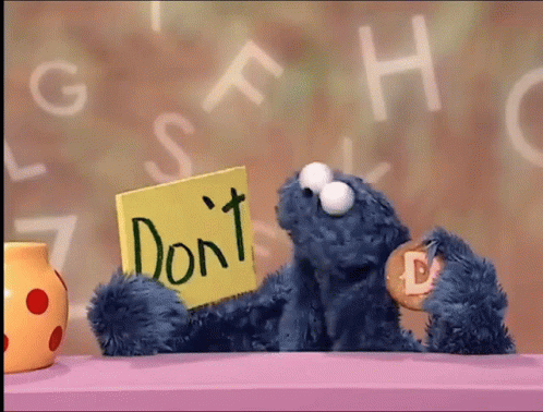 Stop Breaking The Law Cookie Monster GIF