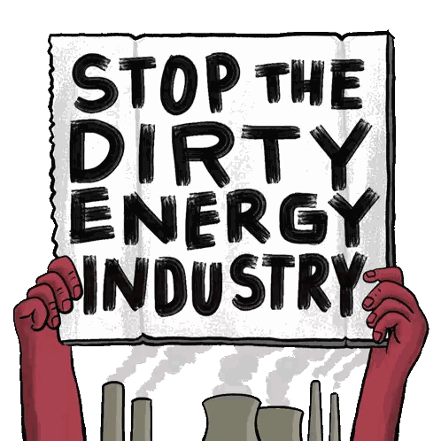 Stop Dirty Energy Industry Sign
