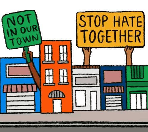 Stop Hate Together Signs