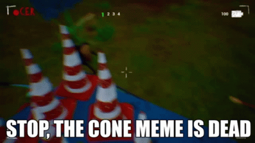 Stop He's Already Dead Cone Meme GIF