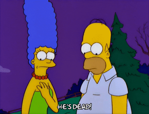 Stop He's Already Dead Homer And Marge GIF