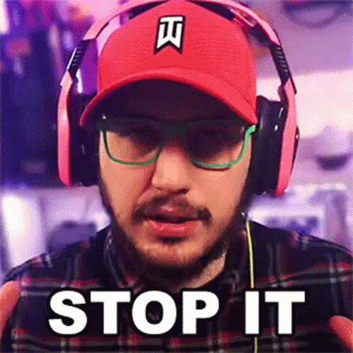 Stop It Headphones Vlogger GIF