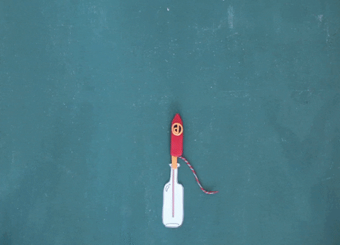 Stop Motion Fire Cracker GIF