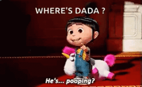Stop Pooping Agnes Gru GIF