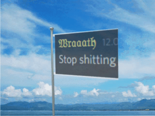Stop Pooping In The Sea Signage GIF
