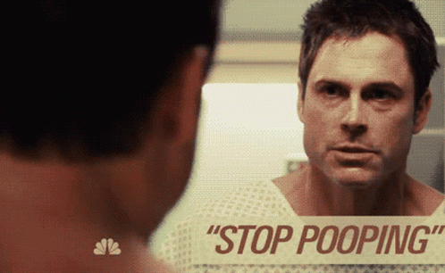 Stop Pooping Rob Lowe In Mirror GIF