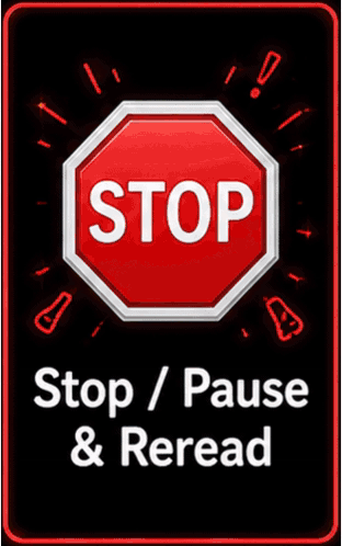 Stop Sign Stop Pause & Reread