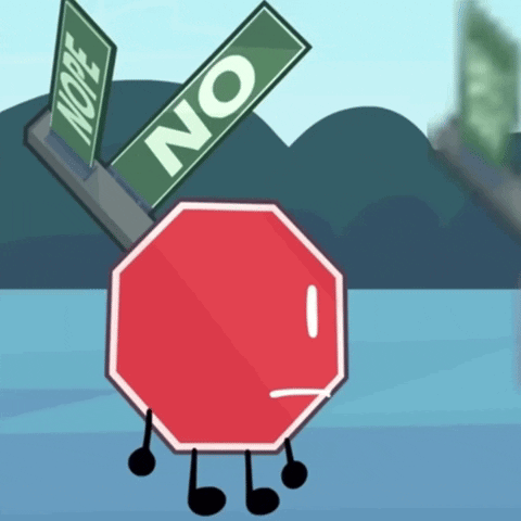 Stop Sign Surrounded By No Signs GIF