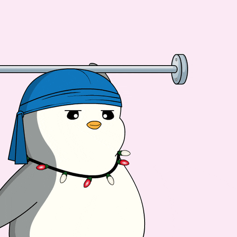 Stop The Cap Pudgy Penguin Enough Placard GIF