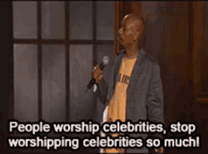 Stop Worshipping Celebrities GIF