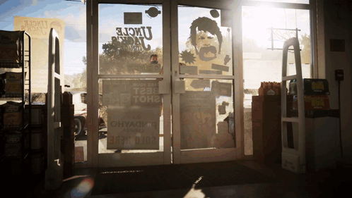 Store With Uncle Rick Sign on Door