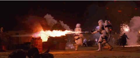 Storm Trooper Flame On GIF
