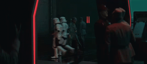 Storm Trooper Soldiers Walking in Dark Room