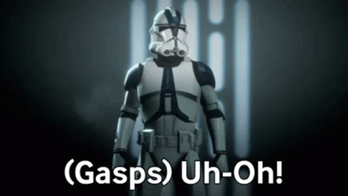 Stormtrooper Gasping Uh-Oh Star Wars GIF