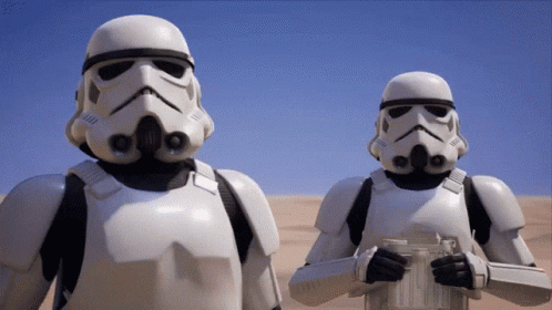 Stormtrooper Looking At One Another GIF