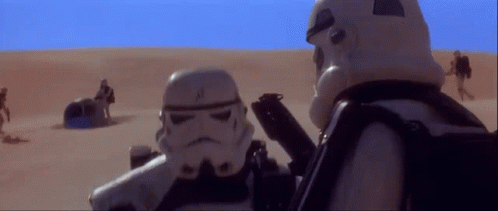 Stormtrooper Standing In Desert GIF