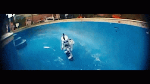 Stormtrooper Swimming In Pool GIF