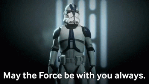 Stormtrooper With May The Force Be With You Sign