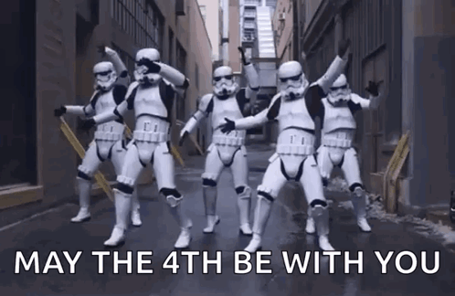 Stormtroopers Dancing in a Row