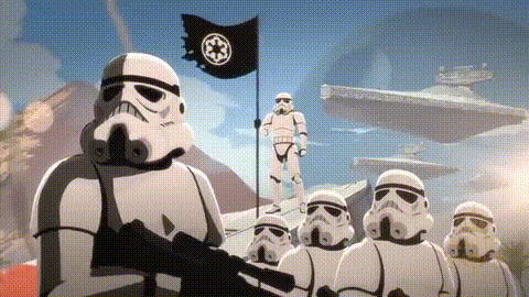 Stormtroopers in Front of Star Destroyer