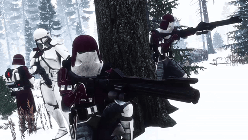 Stormtroopers in Snow With Number 6
