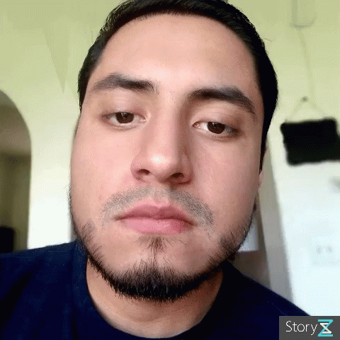 Story Z Logo on Man's Face