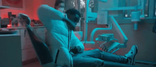 Straight Arm Pulldown In The Dentist Chair GIF
