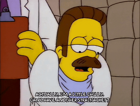 Straight Jacket Hurricane Neddy The Simpsons GIF