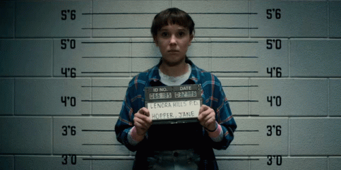 Stranger Things 4 Eleven Mugshot GIF