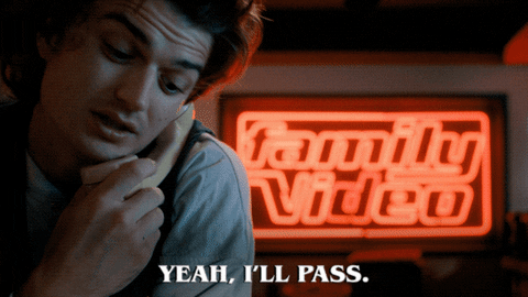 Stranger Things Steve Yeah I'll Pass GIF