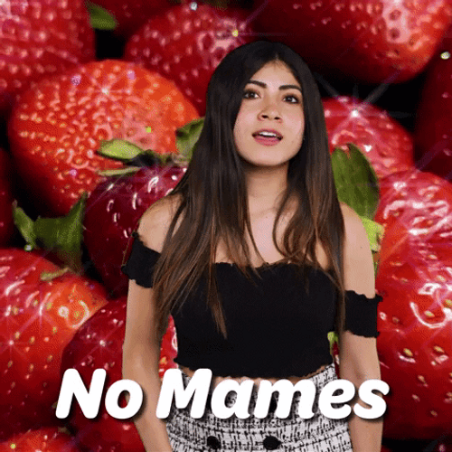 Strawberry Background Shocked Girl No Mames GIF