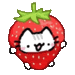 Strawberry Cat Cute Sticker GIF