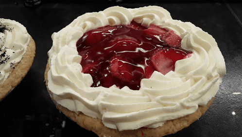 Strawberry Pie With Whipped Cream GIF