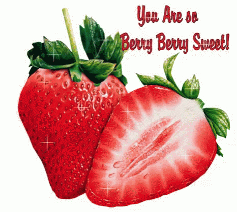 Strawberry Sweet Sparkling Greeting GIF