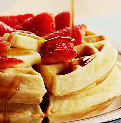 Strawberry Waffles Breakfast GIF