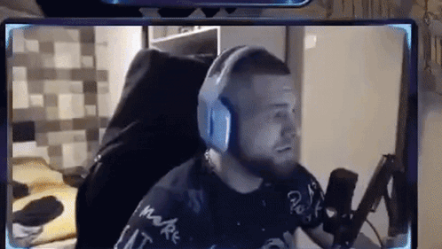 Streamer Averting Gaze From Flashbang GIF