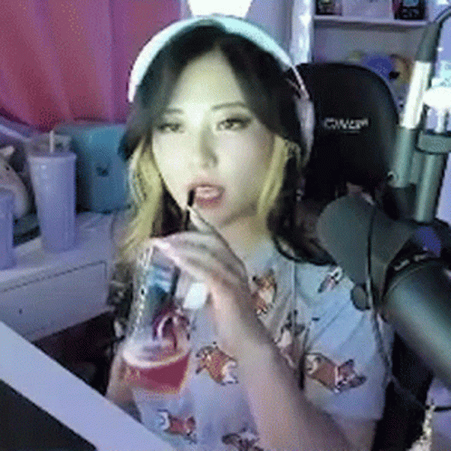Streamer Boba Milk Tea GIF
