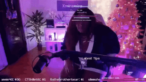 Streamer Girl Fall Out GIF