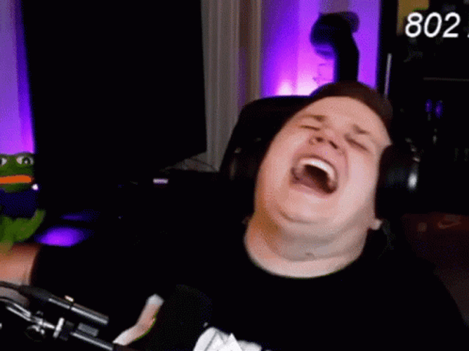 Streamer Guy Rofl So Hard GIF