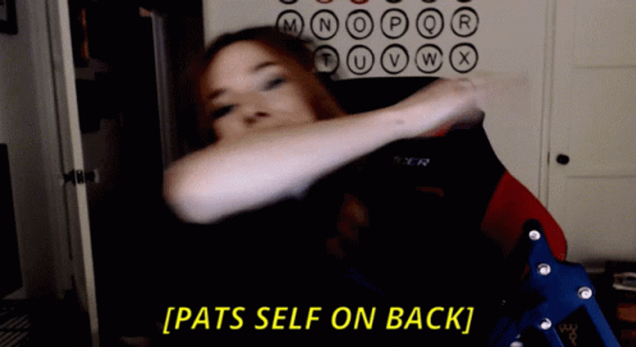 Streamer Pat Self On The Back GIF