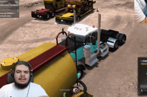 Streamer Playing Dump Truck Simulation GIF