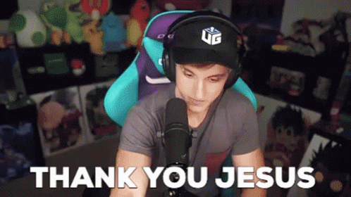 Streamer Smiling Thank You Jesus GIF