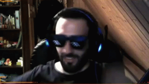Streamer Wearing Thug Life Shades GIF