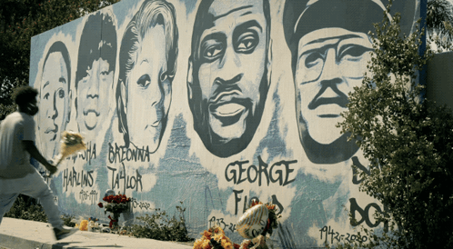 Street Art Of George Floyd And Other People GIF