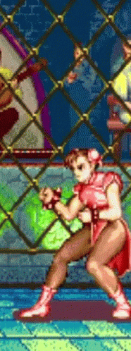 Street Fighter Chun-li Jumping GIF